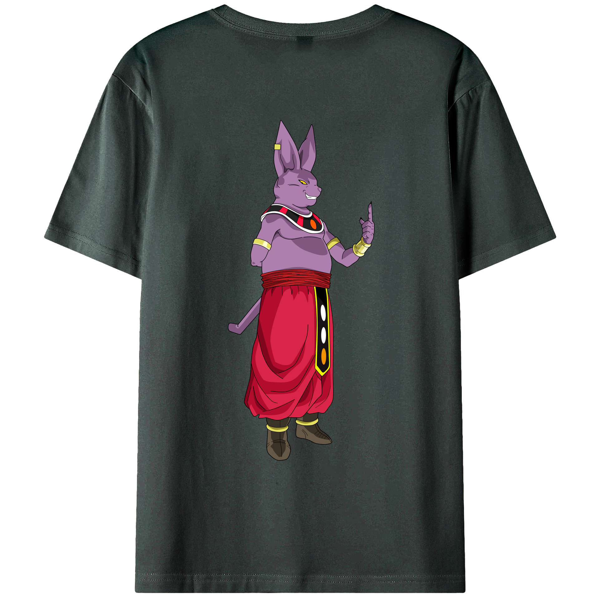 （画像用） ドラゴンボール シャンパ DRAGON BALL Champa 綿100％ メンズ半袖Tシャツ（バックプリント） 通気性